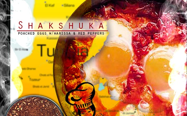 Shakshuka w/ Red Peppers and Harissa